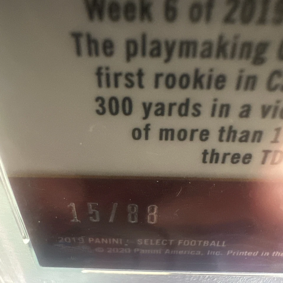 2019 Panini Select Kyler Murray-Field Level-RC Dragon Scale Prizm  /88 PSA 9 - Image 4 of 4