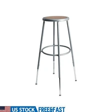 Height Adjustable Steel Stool Indoor Seating Durable Modern Design AssemblyReady