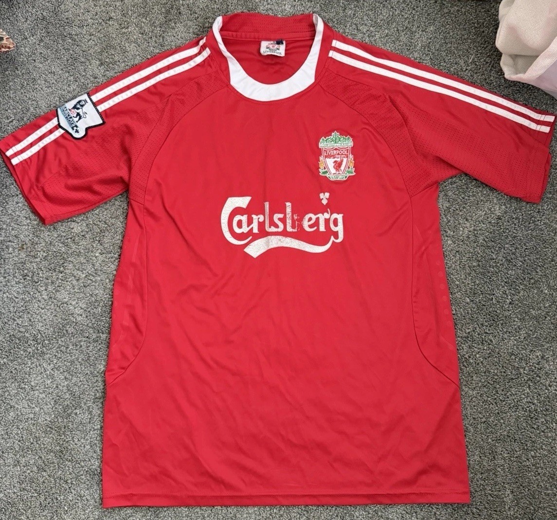 Liverpool FC Carlsberg Sponsor Vtg 2008 2009 Home Football Shirt Jersey No. 7