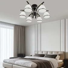 Modern 6 Lights Ceiling Light E26 Chandelier Lamp Fixture Dining Room Bedroom US