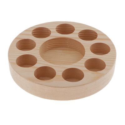 Natürliches Kiefernholz ätherisches Öl Display Ständer Gestell hält 10 Flaschen 5ml 10ml