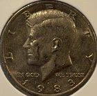 1983 P 50C Kennedy Half Dollar. **Free Shipping**