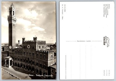 Siena Palazzo Comunale Torre del Mangia RPPC Italy Vintage Postcard