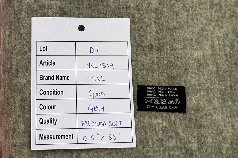 GENUÍNO CACHECOL YSL USADO 100% LÃ CINZA FEITO NA ITÁLIA - Imagem 2 de 4