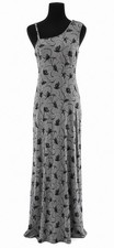 Vintage 90’s Grey Velvet Cocktail Dress Handmade One Size Long Elegant Retro