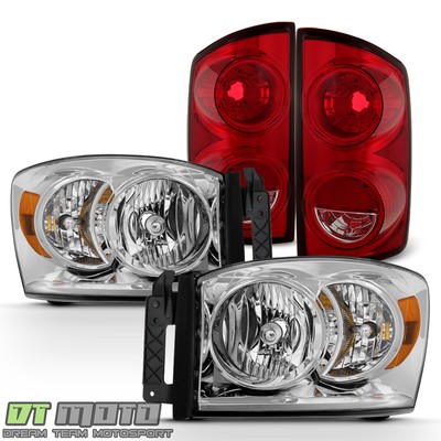 2007-2008 Dodge Ram 1500 07-09 2500 3500 Headlights Headlamps+Tail Lights Lamps