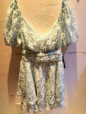 Sage the Label Floral Puff Sleeve Sweetheart ...