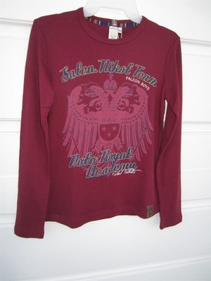 Boys Polo Royal Academy T-shirt Long Sleeve Size 12 NWT Italia Italy NWT