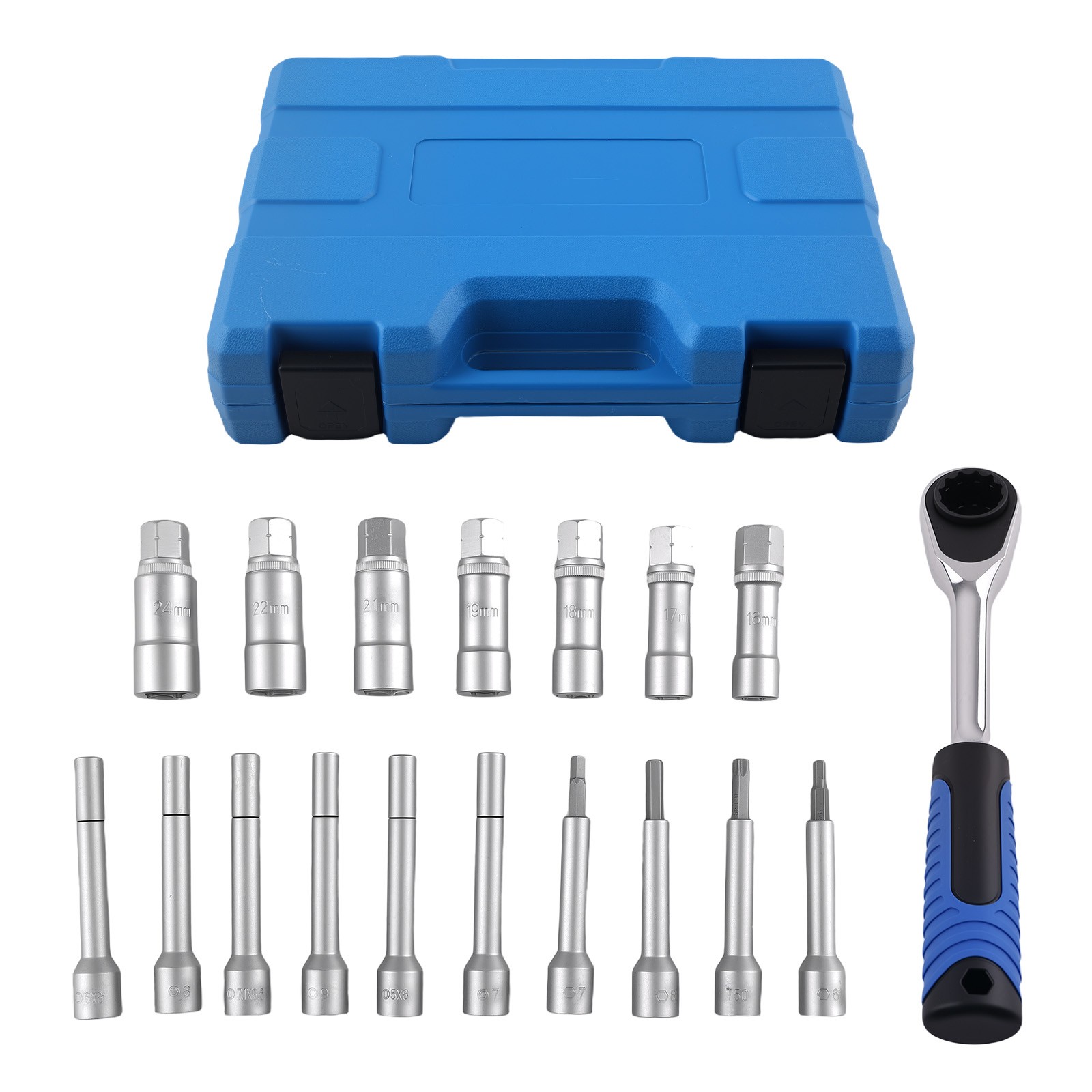 18pcs Shock Absorber Tool Kit  Suspension Strut Nut Removal Top Mount Tool Kit