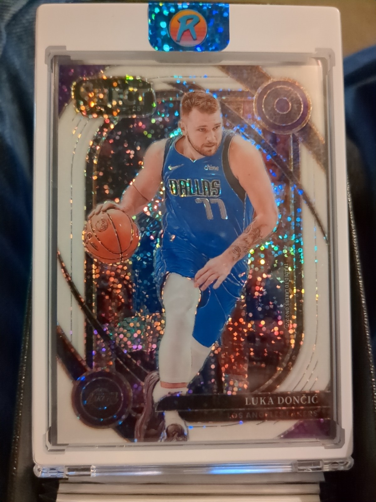 2024-25 Panini Select Luka Doncic #265 Courtside White Sparkle SSP Lakers