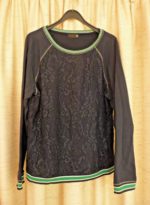Ladies By Raven Long Sleeve Lace Shirt Size 40 (Measurements In Description)