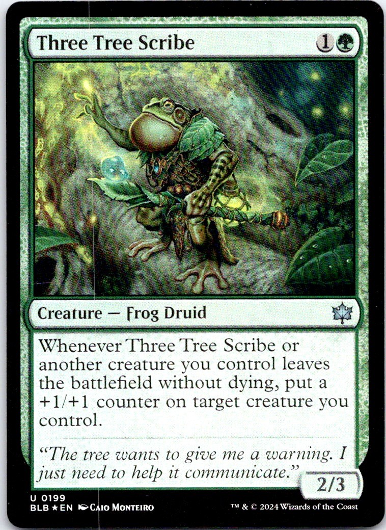 Three Tree Scribe #199 Bloomburrow - Uncommon, Foil - Near Mint or Better