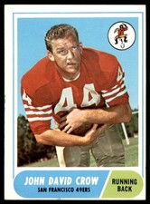 1968 Topps #87  JOHN DAVID CROW  San Francisco 49ers  EX-EXMT