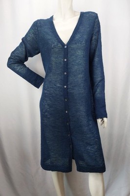 TURNOVER Langer Damen Cardigan / Strickmantel aus feinem Mohair Mix Gr. M/L