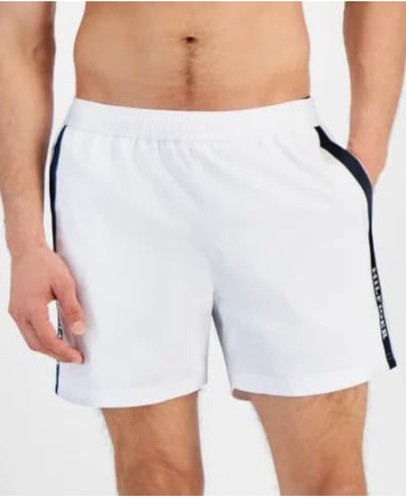 Tommy Hilfiger Men Regular fit Swim Trunks Swimwear XXL White Solid - Picture 3 of 6
