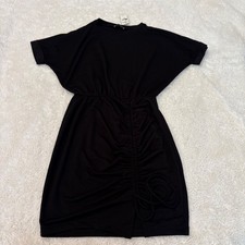 Express Women XXS Black Ruched Mini Dress Casual Stretch Vacation Teacher Office