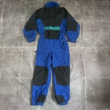 Boys Vintage 90s Columbia Blue Color Block Un...