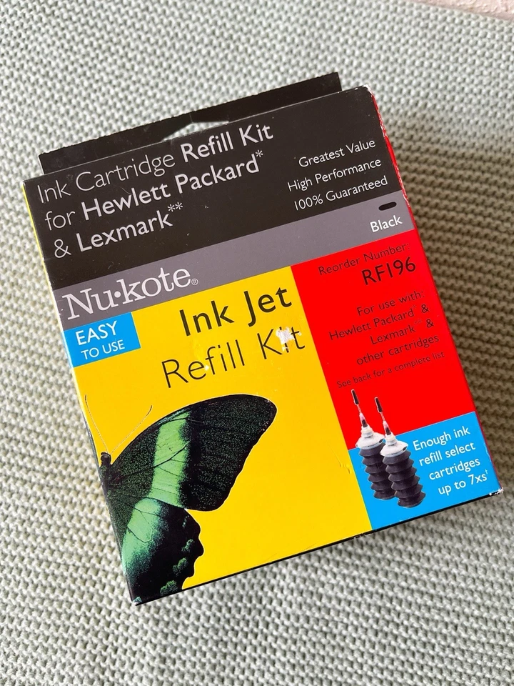 NU KOTE INK JET REFILL KIT RF196 HEWLETT PACKARD LEXMARK BLACK-NIB - Image 2 of 4