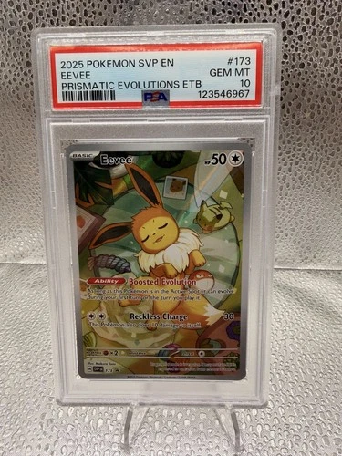 Pokemon Eevee Prismatic Evolutions ETB Promo SVP EN 173 PSA 10 Gem Mint