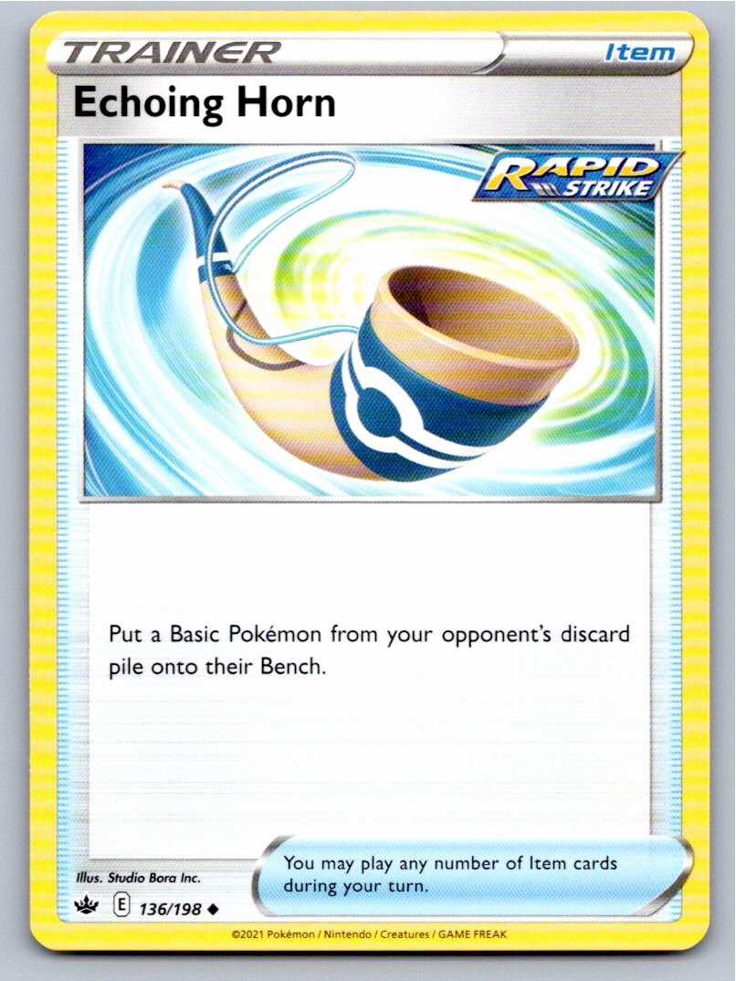 2021 POKEMON ECHOING HORN CHILLING REIGN 136/198 UNCOMMON NM A15806 FREE S&H