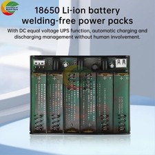 5V 9V 12V UPS Power Bank Box with 6x18650 Batteries