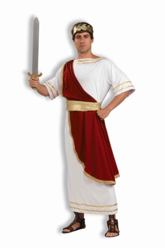 Julius Caesar Costume Adult Roman Greek Toga Deluxe Emperor Robe - Fast Ship - - Photo 1 sur 3