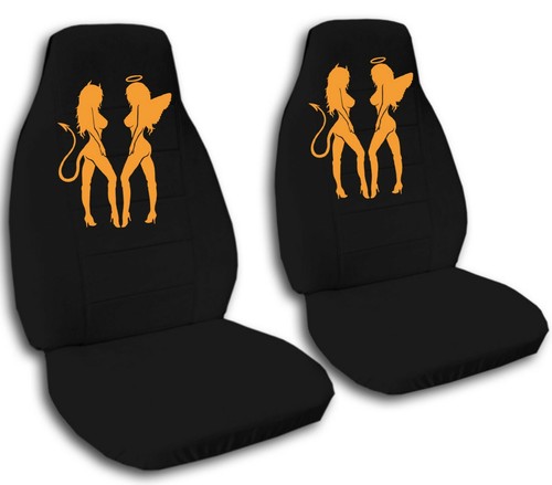 Juego de fundas de asiento de coche delanteras para Ford Mustang 1994-2004 diseño Angel and Devil - Imagen 5 de 15