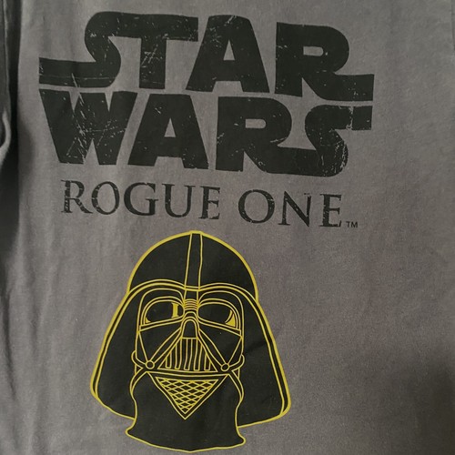 UT Uniqlo Kids Star Wars Rouge One Darth Vader T-shirt Size 7-8 Dark Gray Cotton - Picture 4 of 9