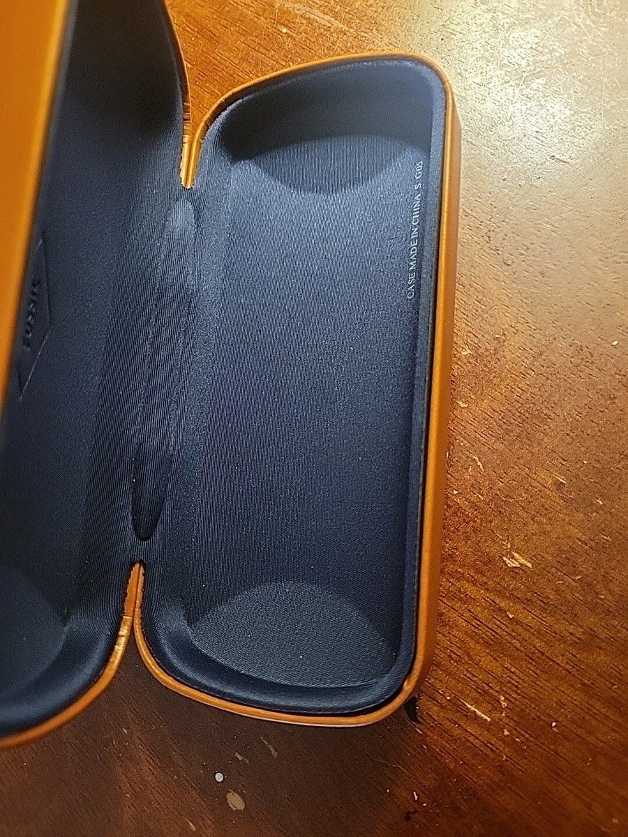 Fossil Sunglasses Case chestnut leather with navy blue interior Fossil Brown Glasses for Women on Sale up to 90% Off: Poshmark main image 4