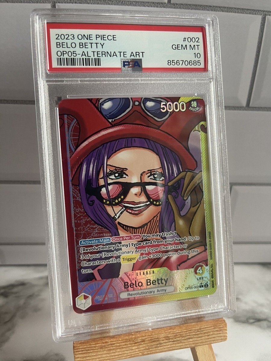 2023 One Piece OP-05 English Belo Betty Alternate Art Leader PSA