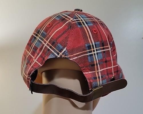Ten Deep 10 Deep Gold Standard Strap Back Cap Hat Red Plaid One Size Adjustable - Picture 3 of 8