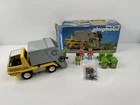 Vintage 1991 Playmobil 3780 Garbage Truck Yellow Gray Germany