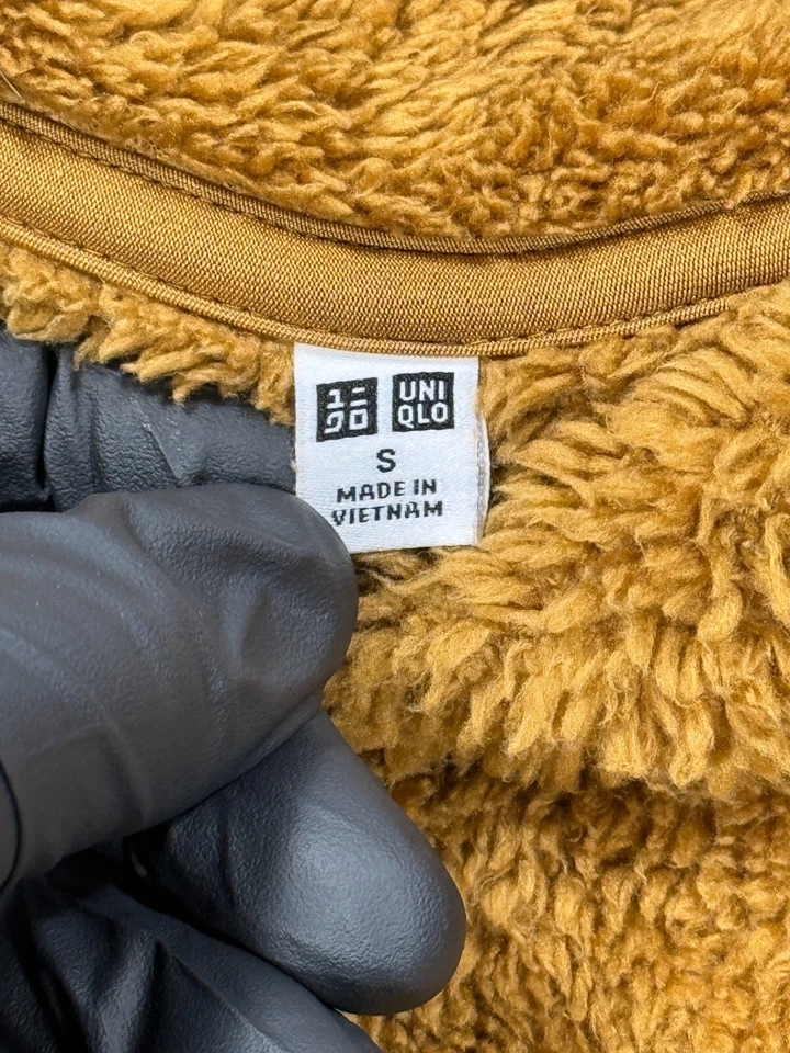 Chaqueta Uniqlo Mujer Pequeña Amarilla Pila Profunda Polar Exterior Informal Cremallera Completa Foto 2 de 4