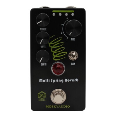 Mosky Professional Multi Spring Reverb Guitar Effects Pedal 4 Modulation modes