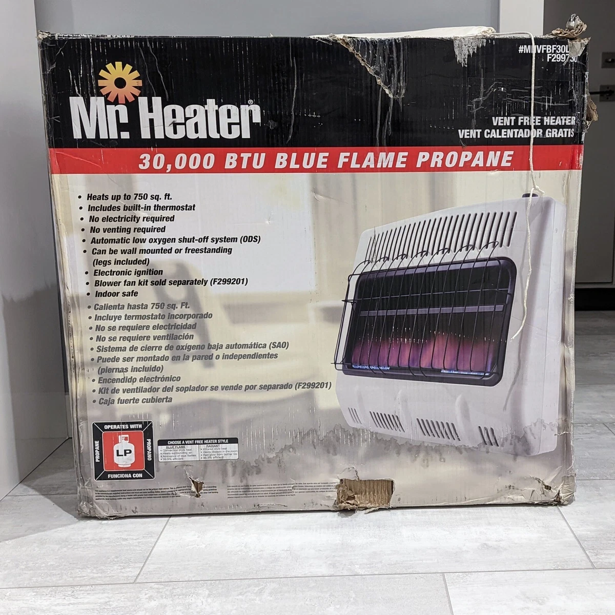 Mr. Heater 30,000 BTU Vent Free Blue Flame Propane Heater | MHVFBF30LPT |  eBay
