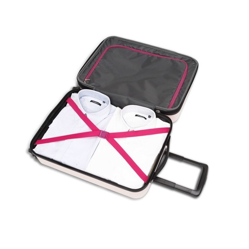 Protege 20&Prime; Hard Side Carry On Spinner Luggage Suitcase Travel Matte Pink