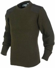 New Army Jumper Olive Green Crew neck Pullover Military style Highlander sweater
