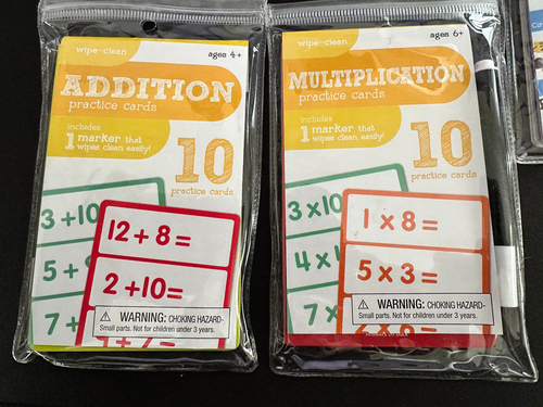 Money Addition Division Multiplication Flash Cards And Wipe Clean Cards SEE PICS - Picture 3 of 8