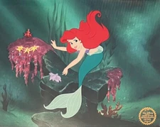 Disney THE LITTLE MERMAID Ariel Limited Edition Sericel Animation Art Cel 11x14"