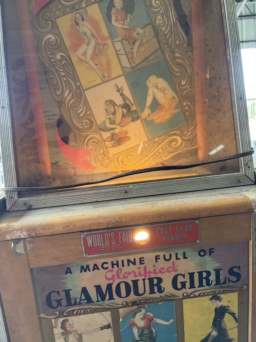 1940's Mutoscope Glamour Girls Pin up Card Vending Machine Very