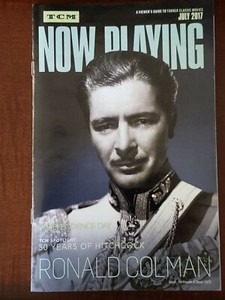 RONALD COLMAN  "TCM" NOW PLAYING JULY 2017, 50 YEARS OF HITCHCOCK 