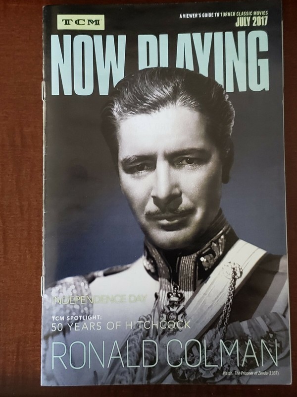 RONALD COLMAN  "TCM" NOW PLAYING JULY 2017, 50 YEARS OF HITCHCOCK 