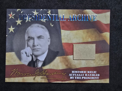 2020 A Word From POTUS, Warren G. Harding, Relic, Presidental Archive, # PA-WH