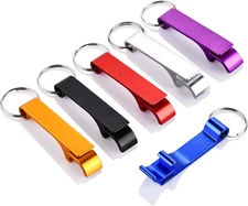 6PCS Colorful  Beer Bottle Openers, Premium Metal Keychain Bottle Opener, Bevera
