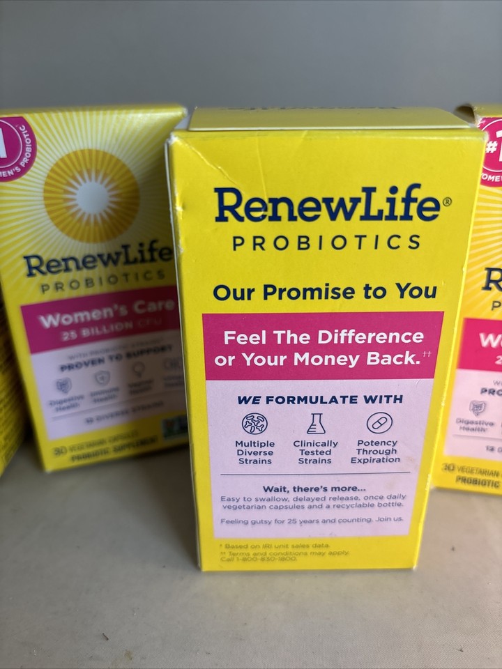 4 RenewLife Probiotics Women’s Care 25 Billion CFU 30 Veg Caps Lot 631257158635 eBay
