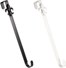 Wreath Door Hangers 40cm - Black or White - Christmas Garland Hook Decoration