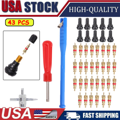 43pcs /Kit Valve Stem Installation Remover Repair Tool Puller Car Tire Plug Core
