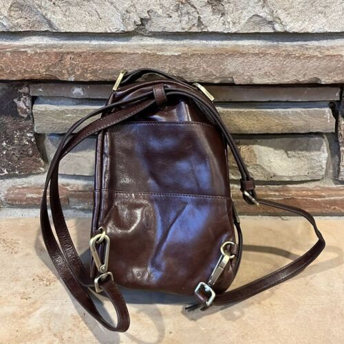 HOBO Revel Brown Leather Convertible Backpack Crossbody Bag - Picture 5 of 11