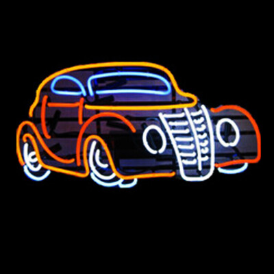 New Vintage Car Open Neon Sign 19x15 Real Glass Car Pub Store Shop Wall ...