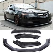 3Pcs Front Bumper Lip Spoiler Splitter Matte Black Trim For Acura TL 2008-2014
